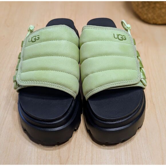 UGG Caterpillar Green Callie Platform Sandals Women's Size 8 *NEW* - Picture 5 of 12